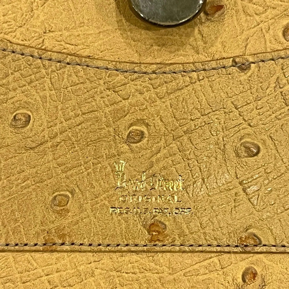 BOND STREET OSTRICH SKIN Coin Purse and Wallet. KISS LOCK. Vintage RARE - Picture 8 of 10